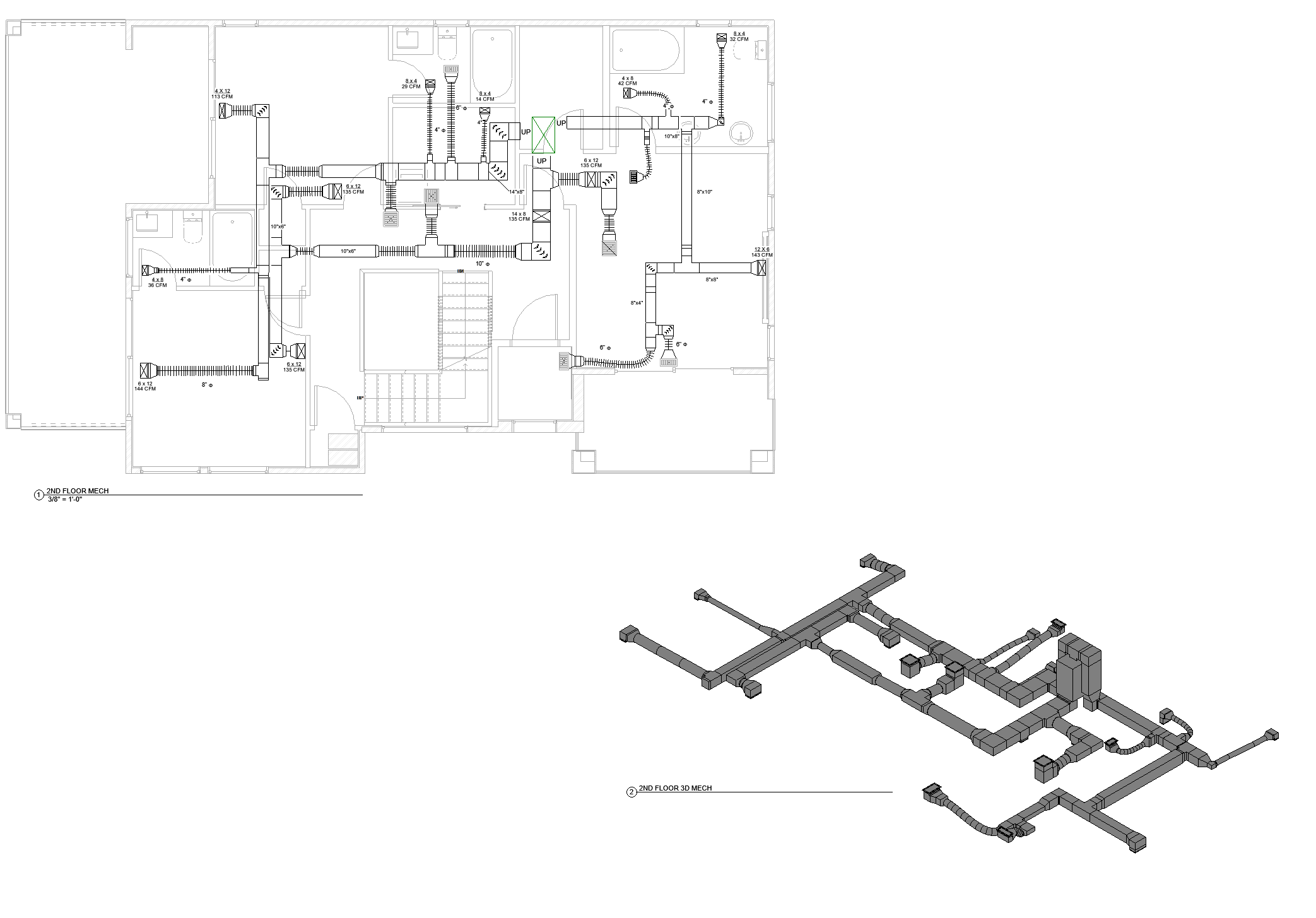 Original mechanical plan and model view.