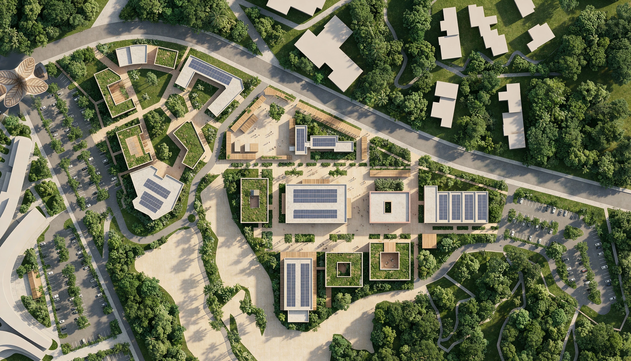Civic district and public landscape. Original conceptual visualization.